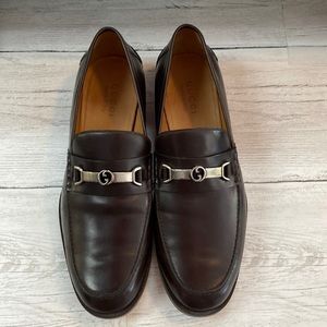 Gucci Shezan brown slip on dress shoes
